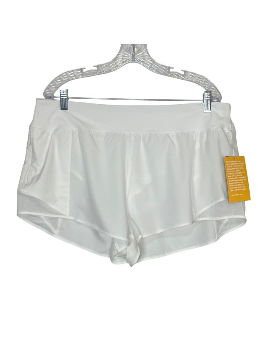 Avia 2.5" Shorty Shorts Womens XL White New Athletic Moisture Wicking Activewear